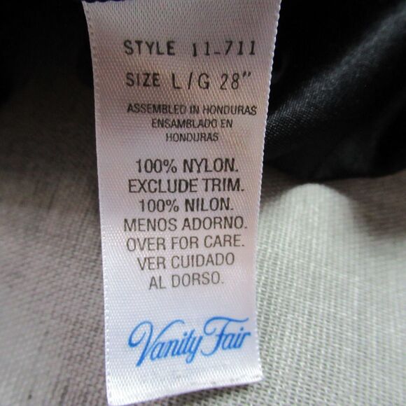 Vanity Fair Half Slip Womens Size Large Black Skirt Nylon Lace Trim Classy - Picture 2 of 9